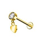 Piercing Cuore e Zirconi Titanio