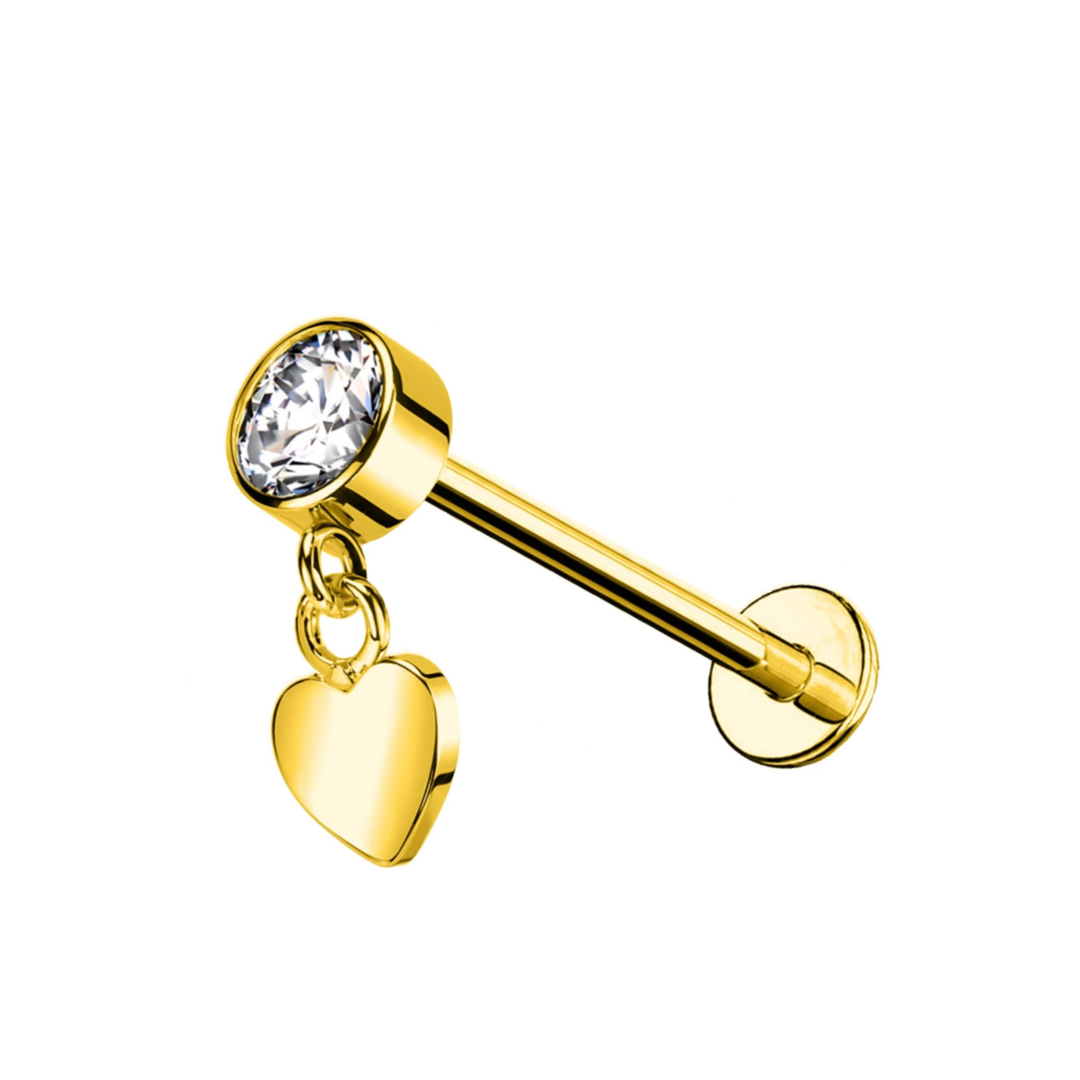 Piercing Cuore e Zirconi Titanio