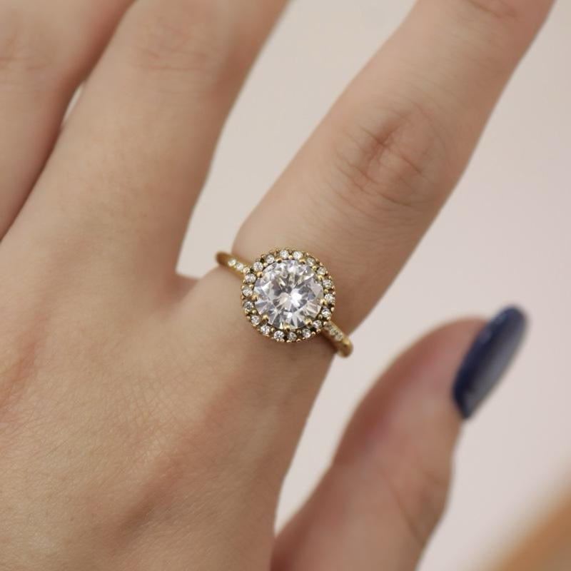 Anello solitario regolabile