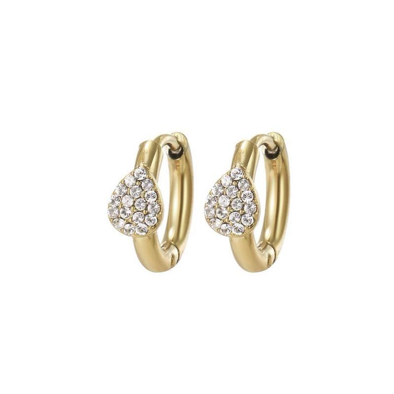Orecchini Hoop mini goccia