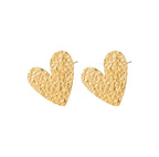 Orecchini cuore asimmetrico