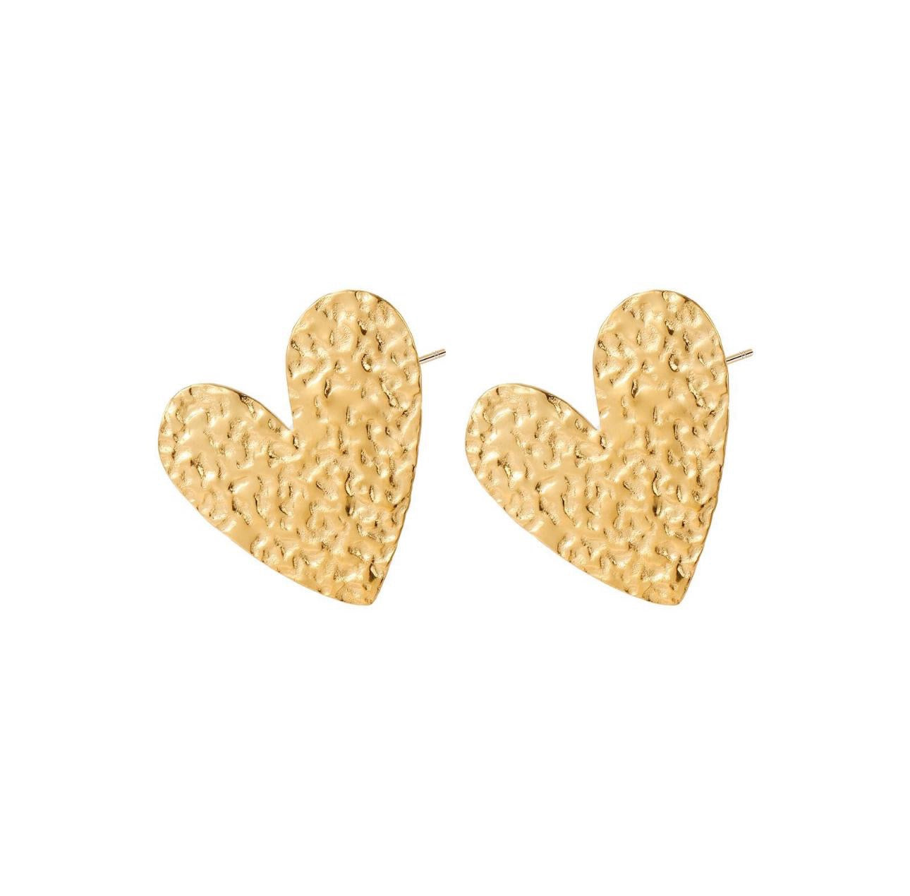 Orecchini cuore asimmetrico
