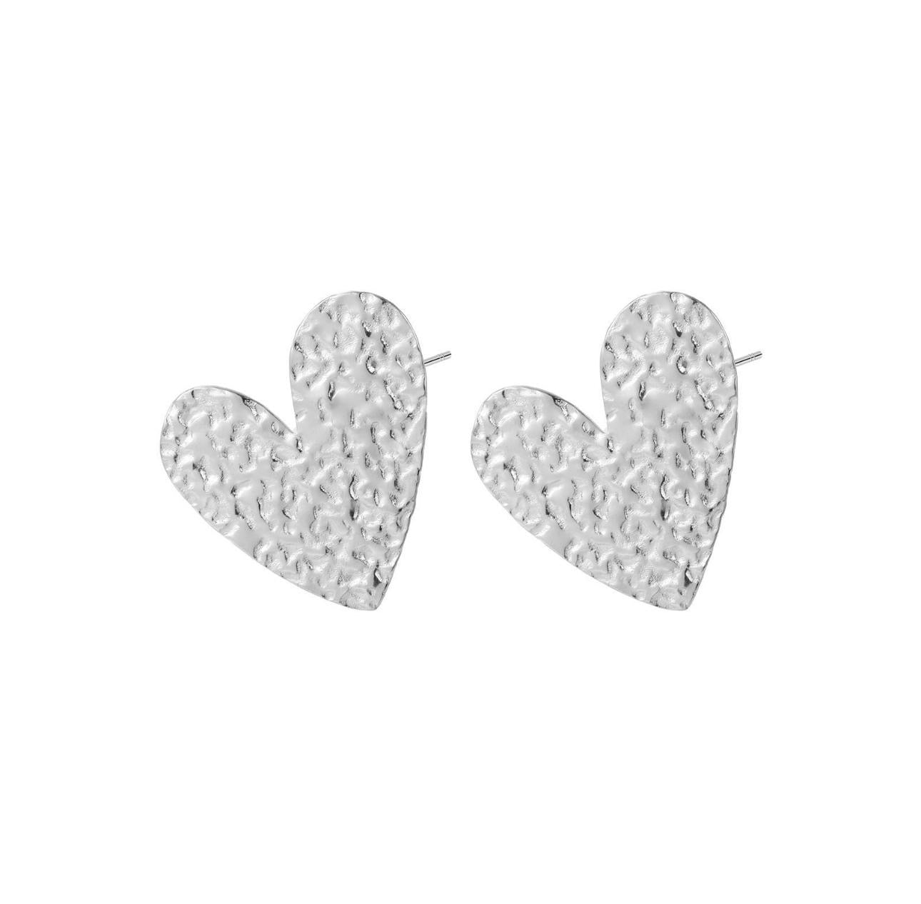 Orecchini cuore asimmetrico