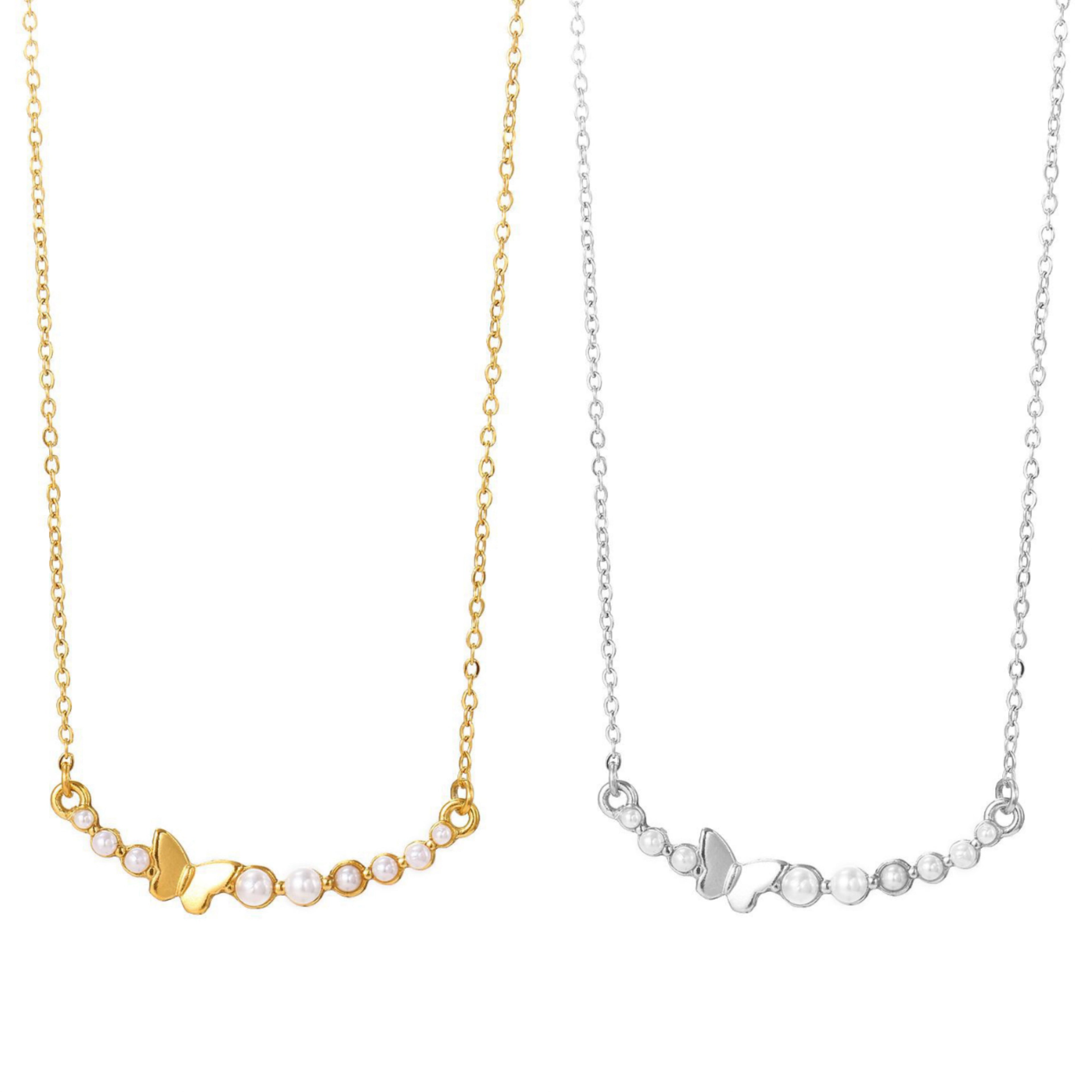 STOP&GO-Collana ali di perla