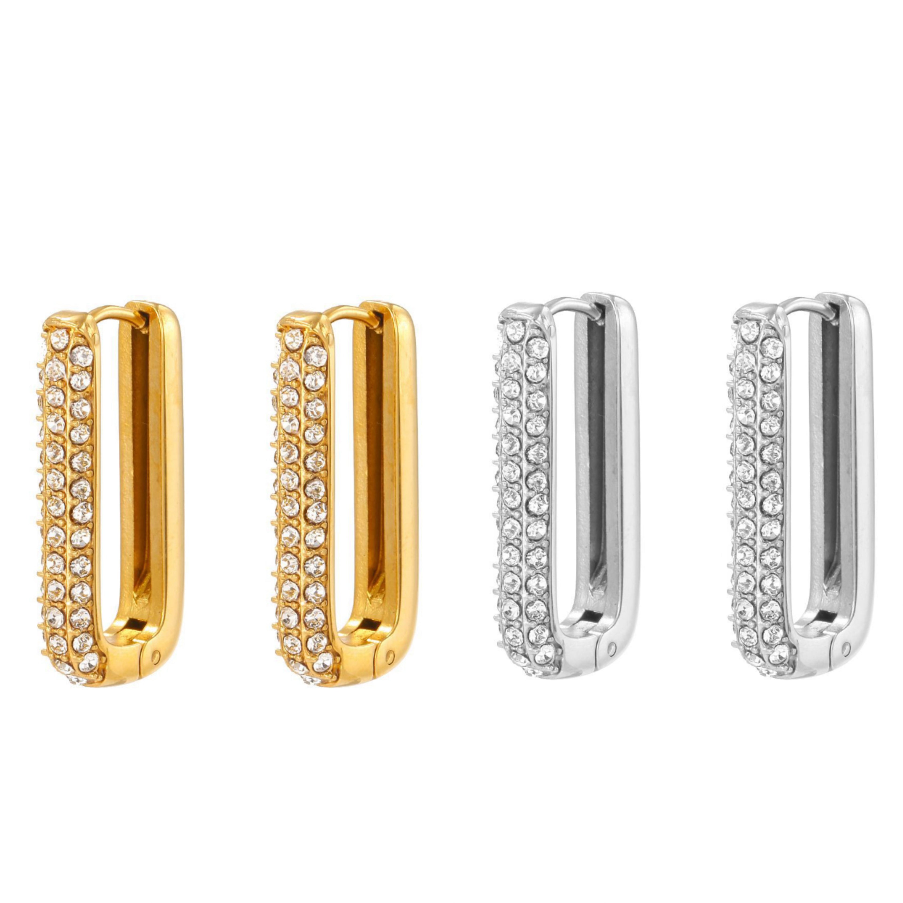 STOP&GO-Orecchini spark rettangolo