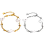 STOP&GO-Bracciale perle irregolari