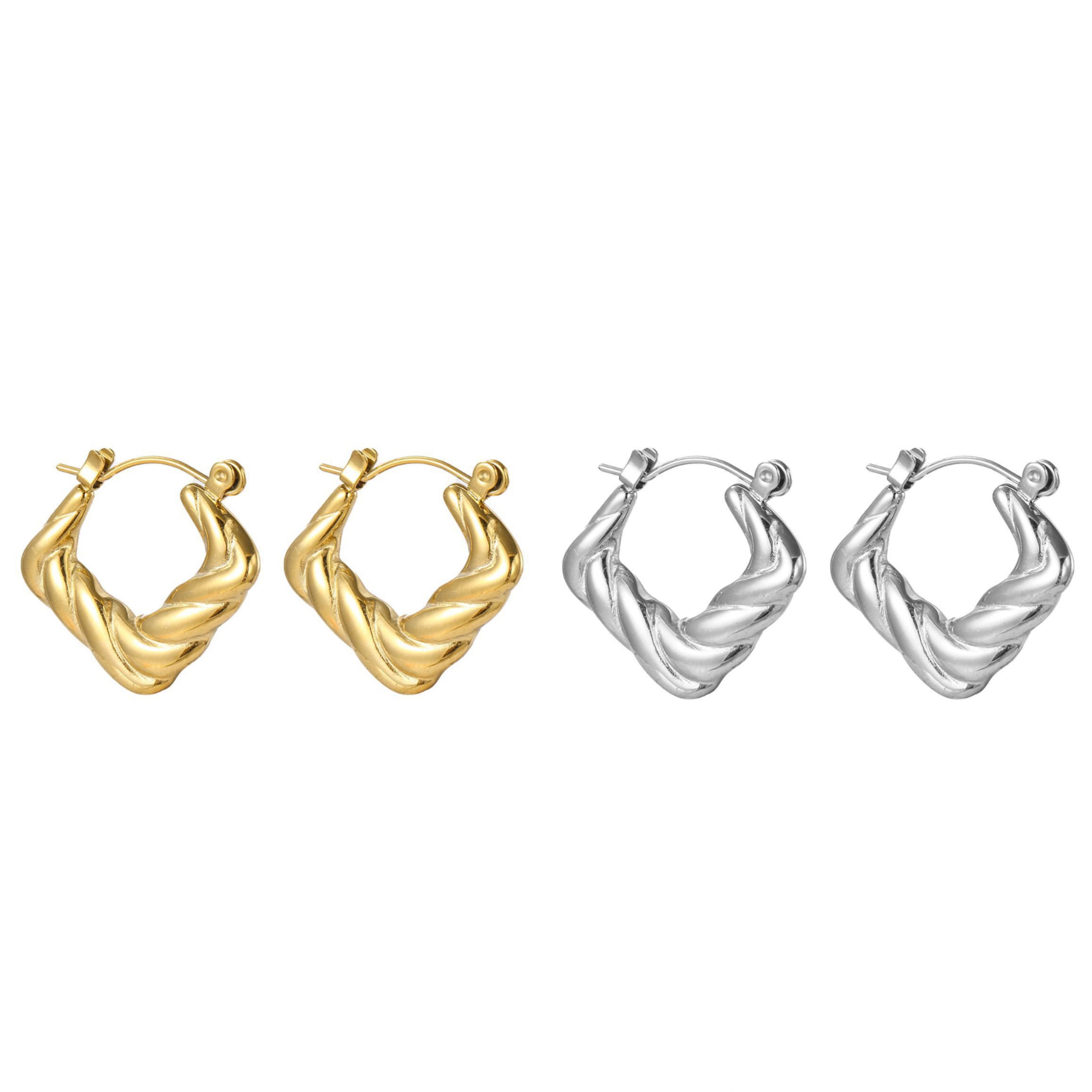 STOP&GO-Orecchini quadrati crosson