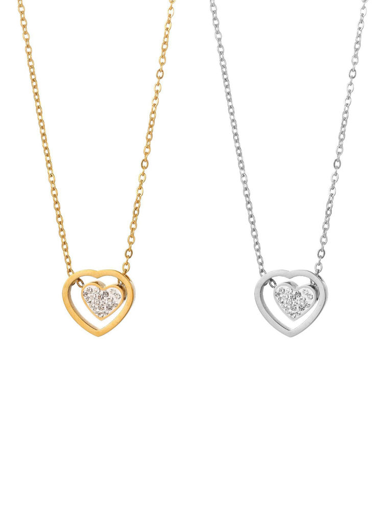 STOP&GO-Collana White Double love