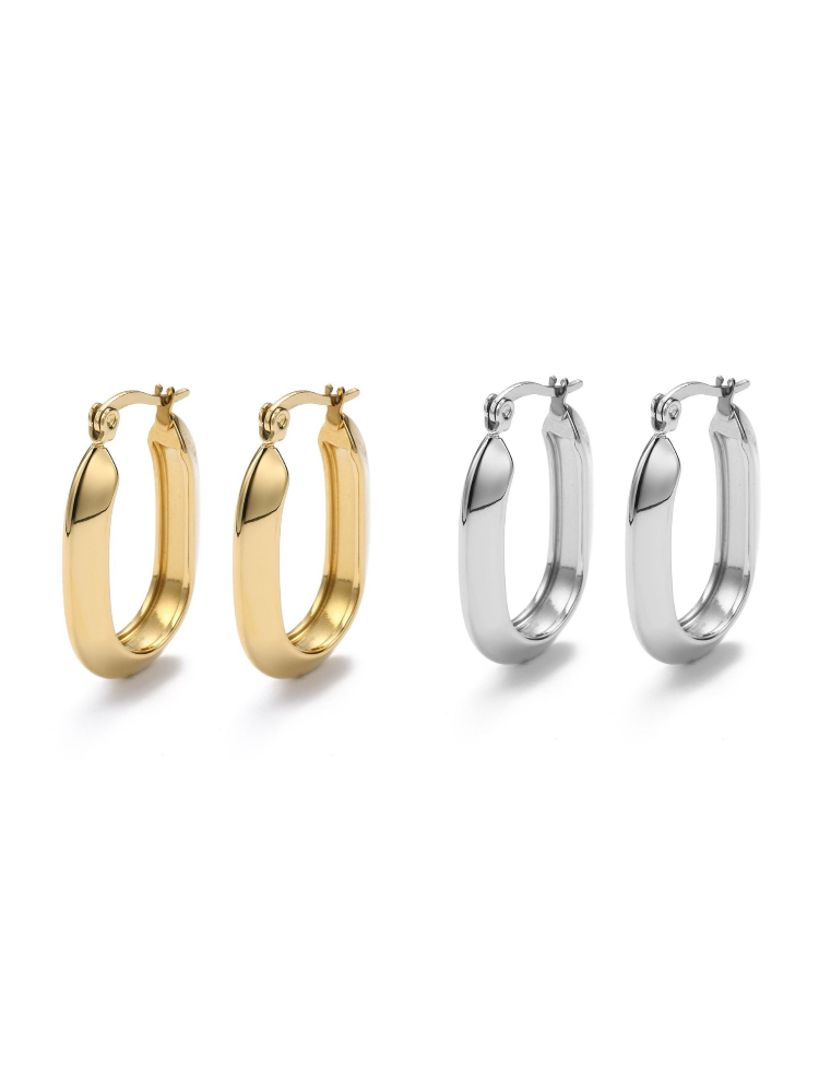 STOP&GO-Orecchini ovale lineare