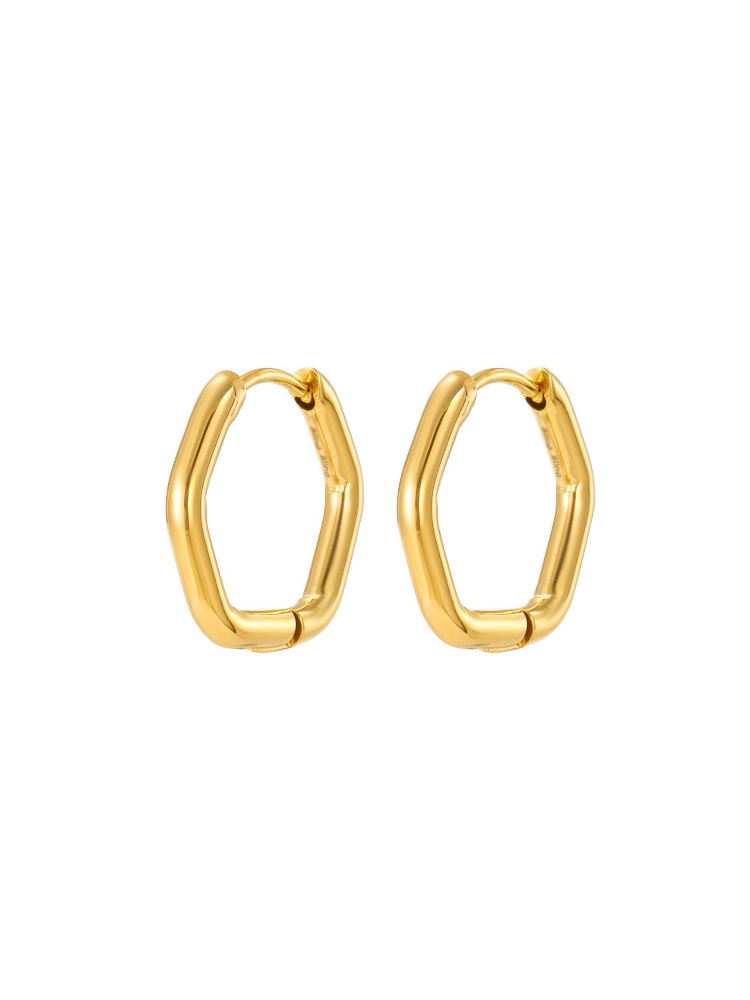 STOP&GO-Orecchini Hoop Esagono