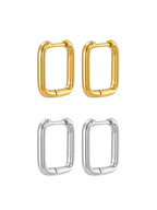 STOP&GO-Orecchini Hoop Quadrato