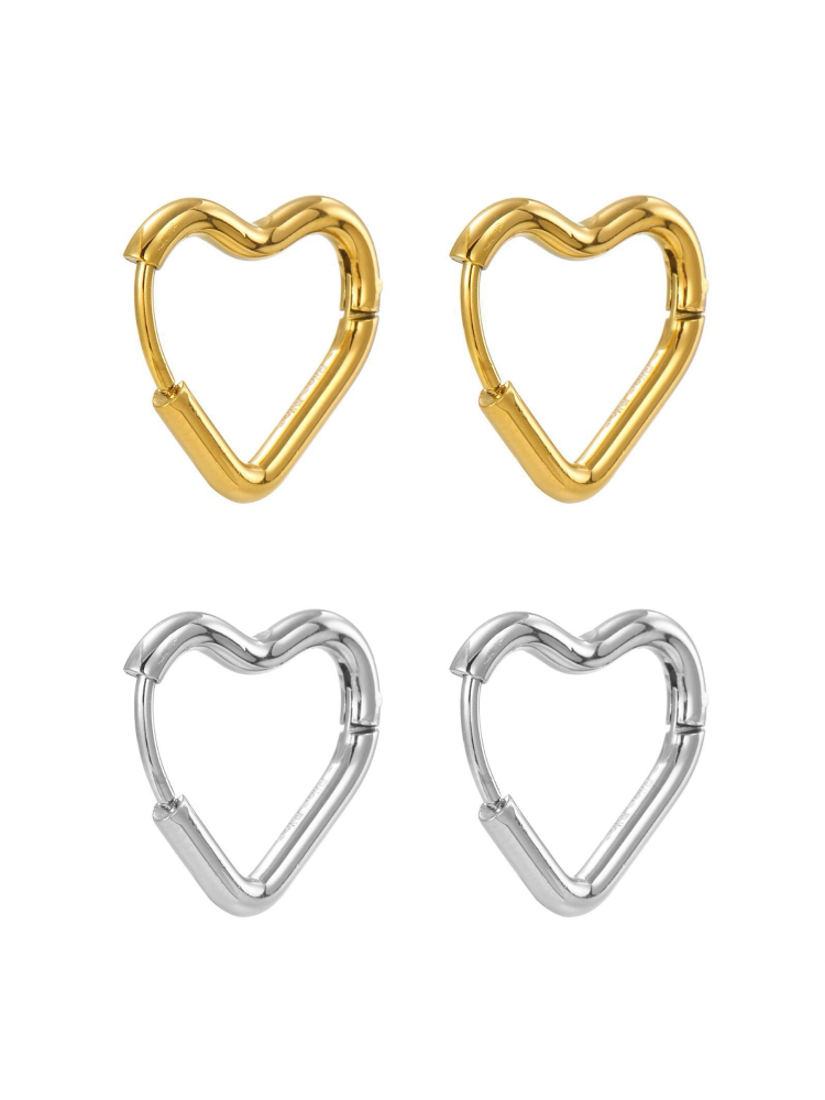 STOP&GO-Orecchini Hoop cuore