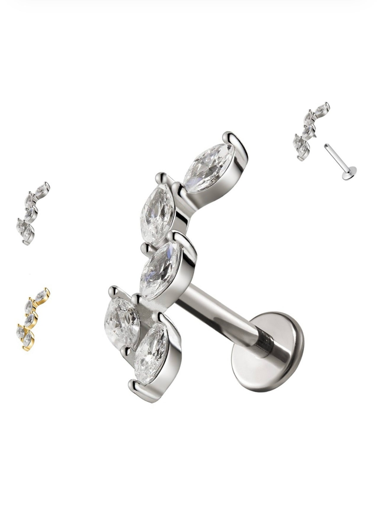 Piercing Fogli con zirconi