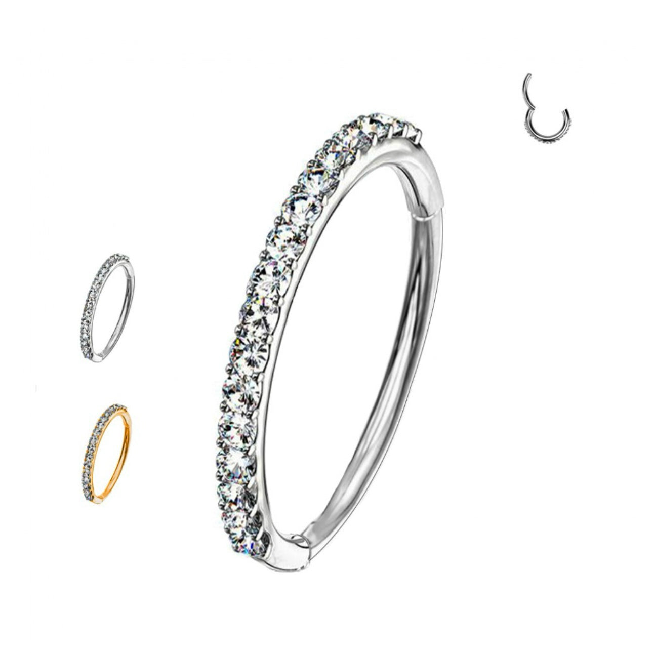 Piercing Cerchio con Zircone