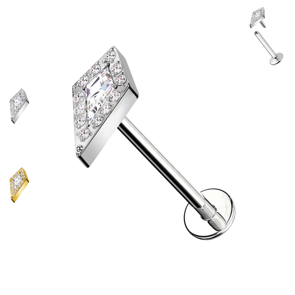 Piercing Scudo con Zircone