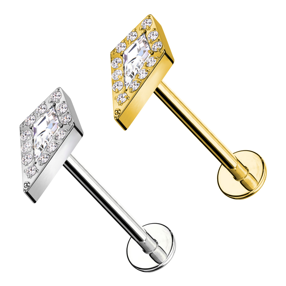 Piercing Scudo con Zircone