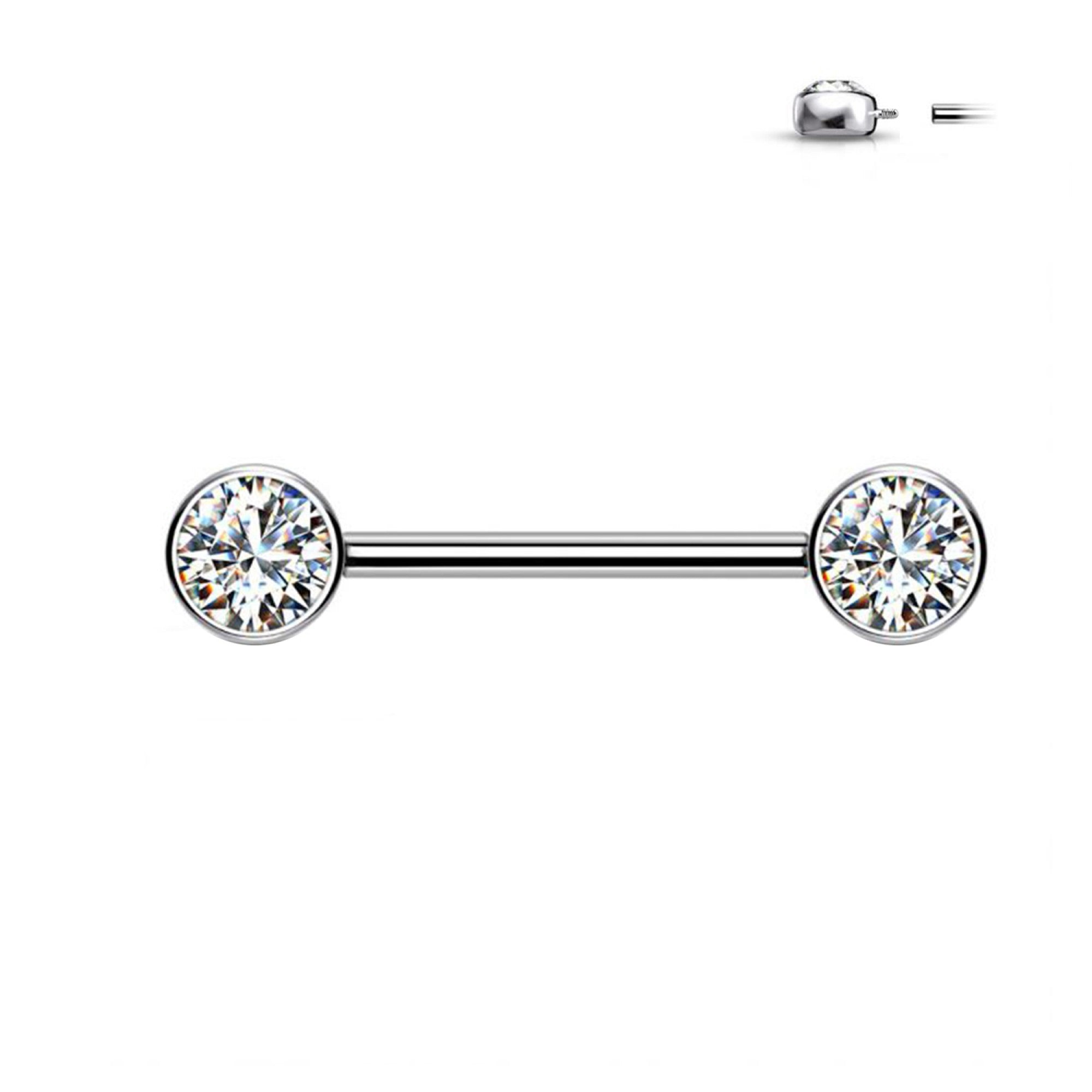 Piercing Nipple Senza Fili con Zirconi