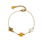 Bracciale pietre naturali - Quadrifoglio
