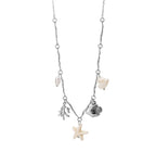 Collana Multicharm Stella Marina White