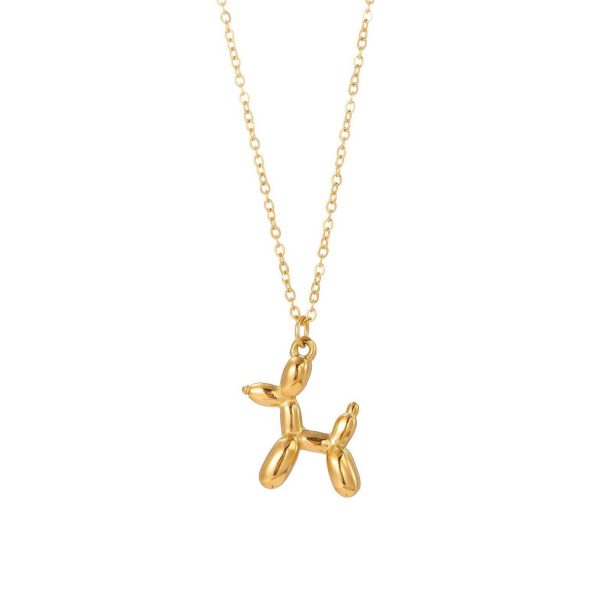 Collana balloon dog placcato in oro 18K