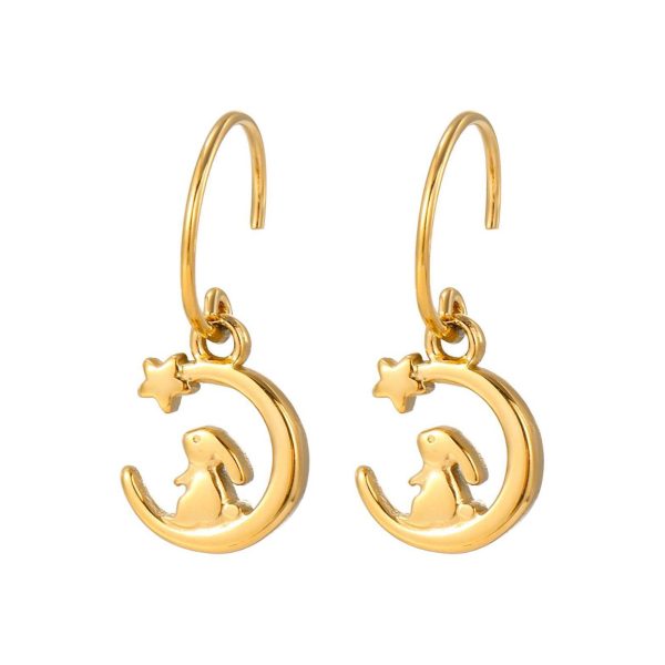 Orecchini Pendenti "Coniglio sulla Luna"