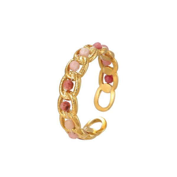 Anello Catena con Pietre Naturali