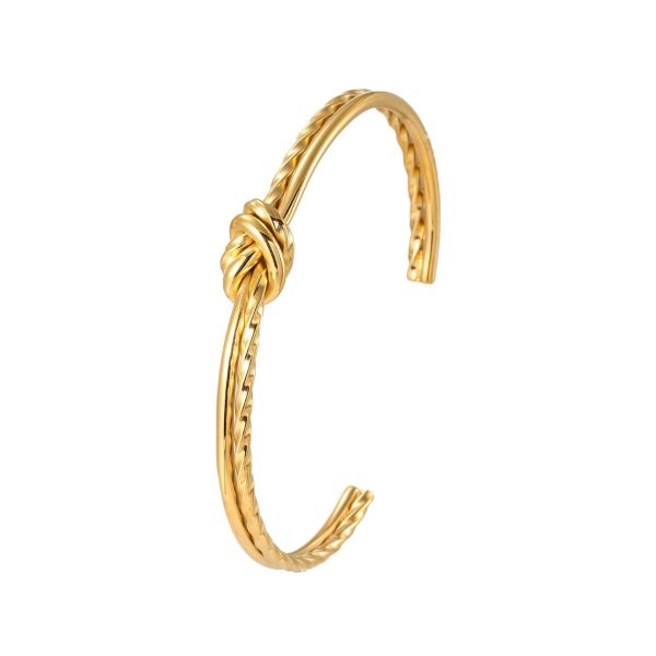 Bracciale Rigido Aperto "Nodo di Stile"