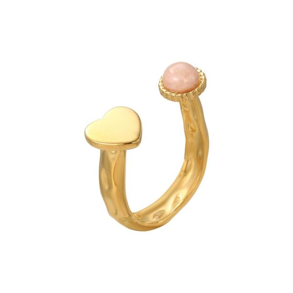 Anello Placcato Oro 18K con Pietra Naturale