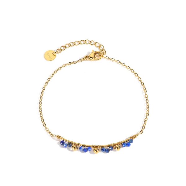 Braccialetto Placcato Oro 18k con Pietre Naturali