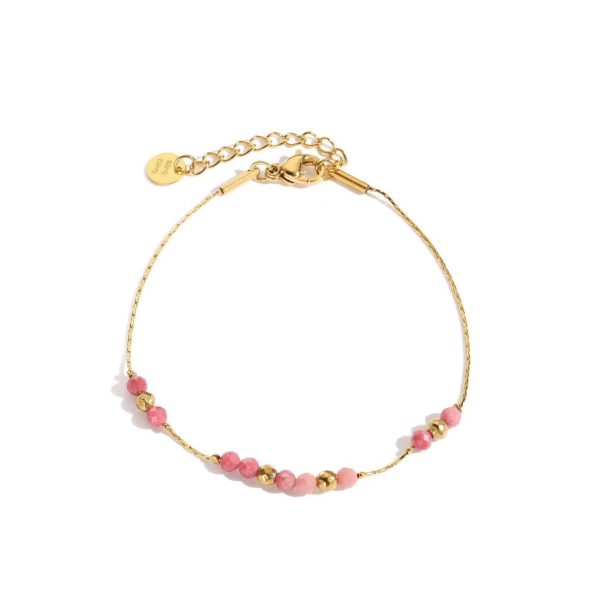 Braccialetto Placcato Oro 18k con Pietre Naturali