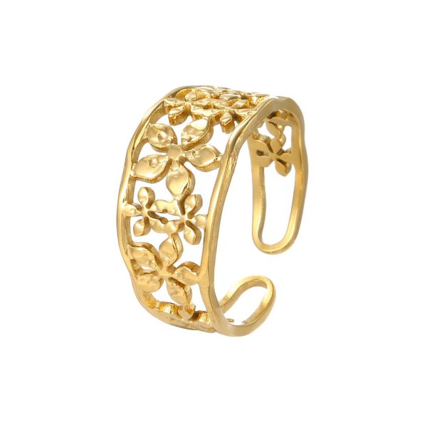 Anello a fascia floreale