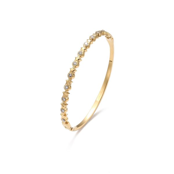 Bracciale rigidi stella e zircone