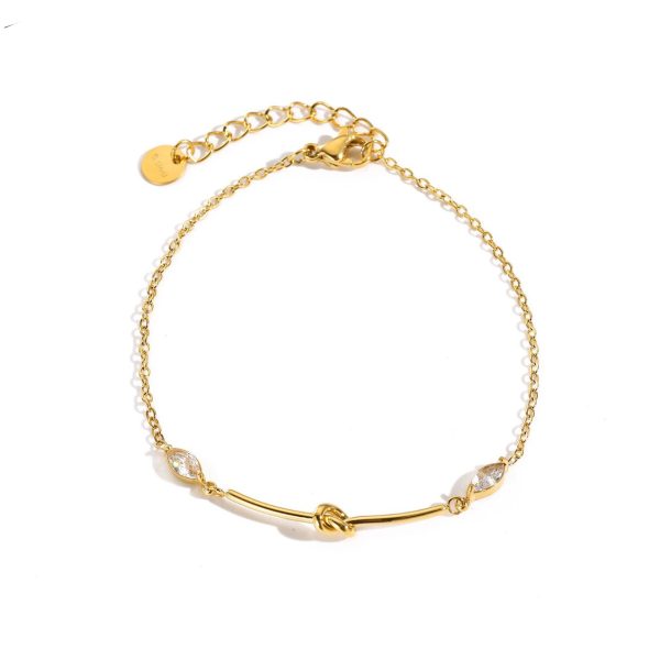 Bracciale nodo e zircone