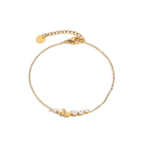 Bracciale farfalla e perle