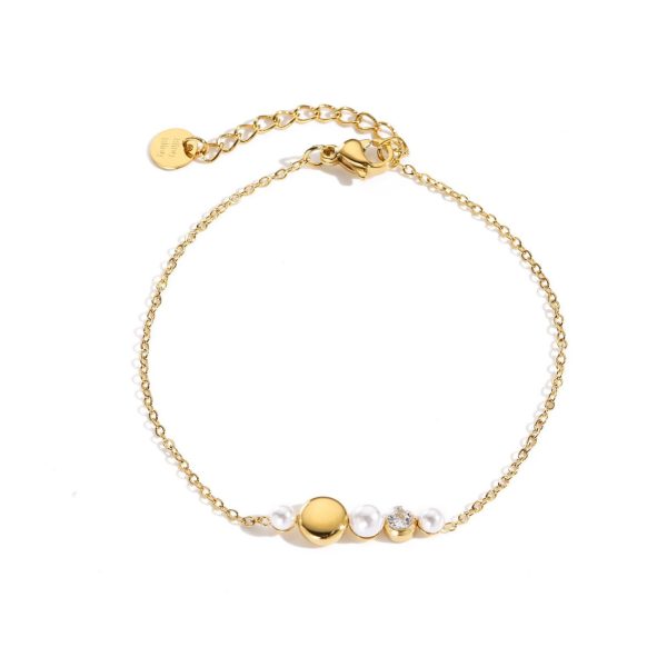 Bracciale perle e zircone