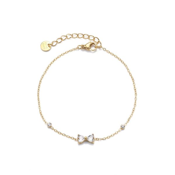 Bracciale con fiocco a zircone