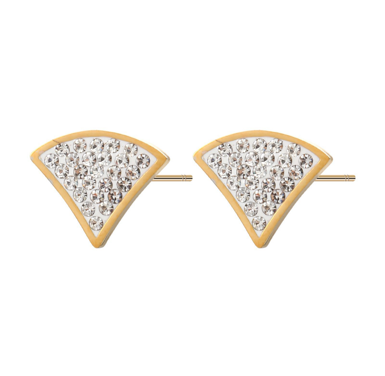 Orecchino a bottone ventaglio