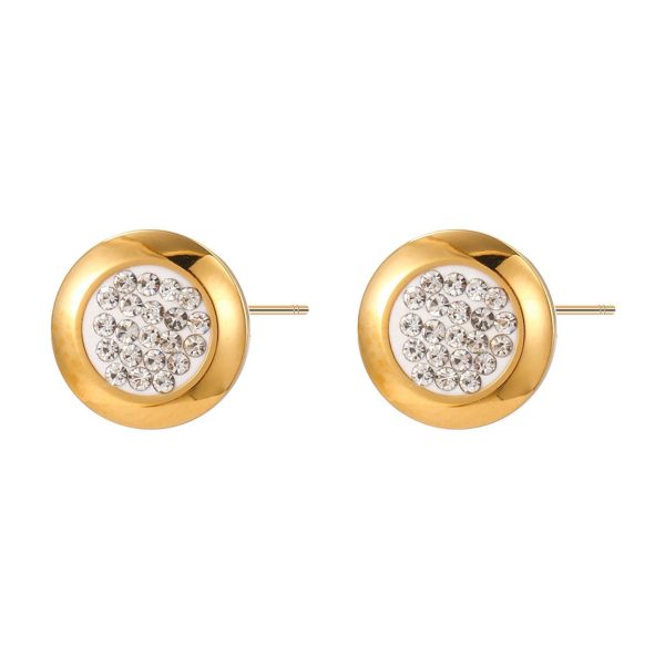 Orecchino a bottone con zircone