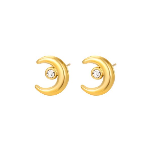 Orecchini a lobo mezzaluna