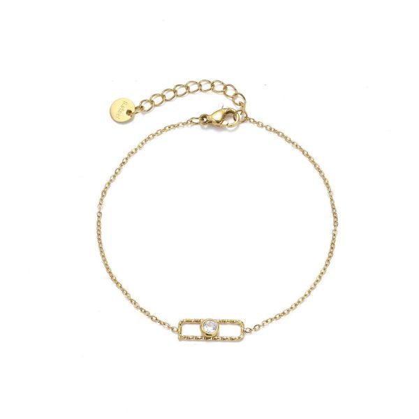 Bracciale geometrica con zircone