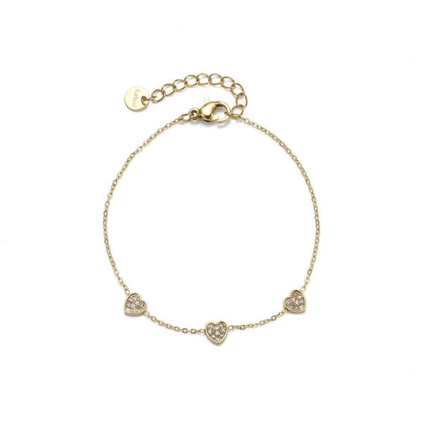 Bracciale Cuori con zircone