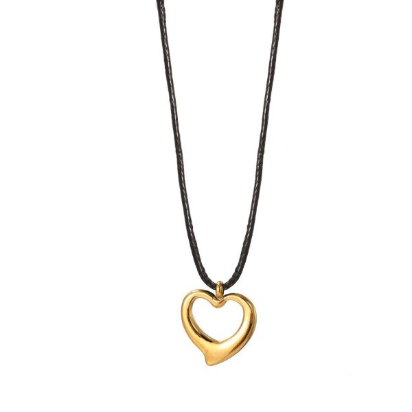 Collana filo nero con pendente