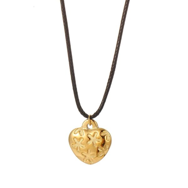 Collana filo nero con pendente