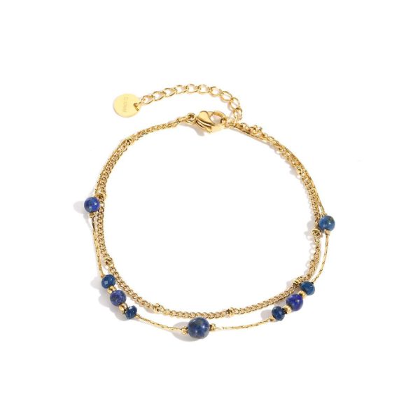 Bracciale doppia con pietre naturali